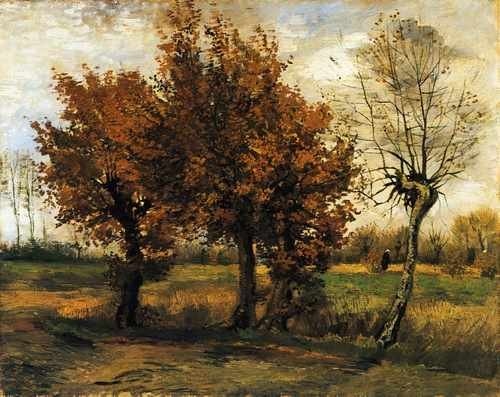 Autumn Landscape With Four Trees 1885 A4 Photo Print