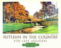 Autumn Railways Bridge Vintage Retro Advert Poster A4 Photo Print