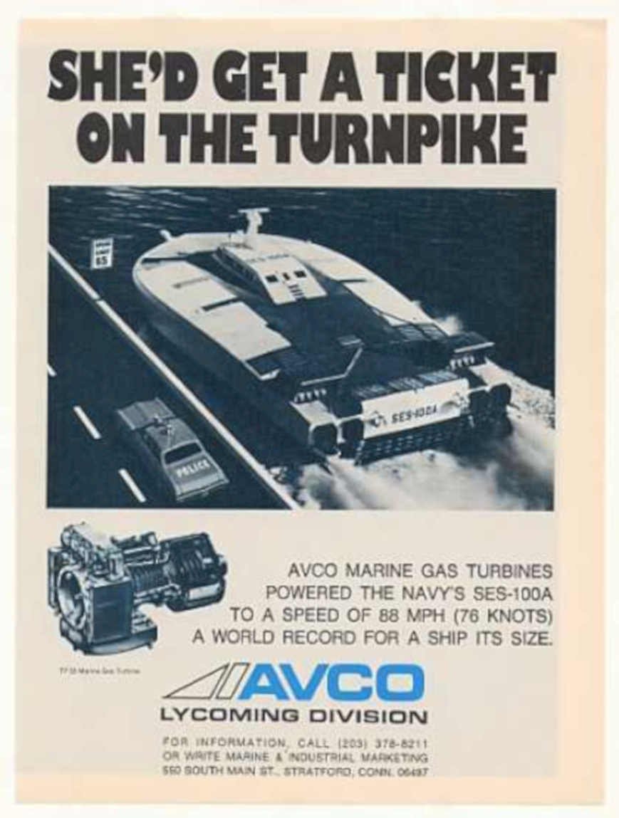 Avco Speedboat Turbine Vintage Retro Advert Ads A4 Photo Print
