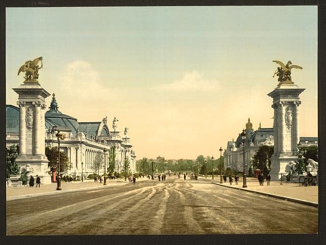 Avenue Nicholas II  Exposition Universal 1900 Paris Vintage A4 Photo Print
