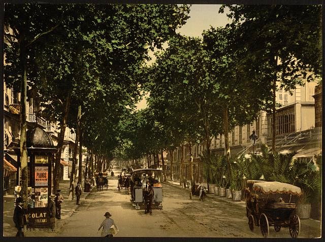 Avenue de la Gare Nice Vintage A4 Photo Print