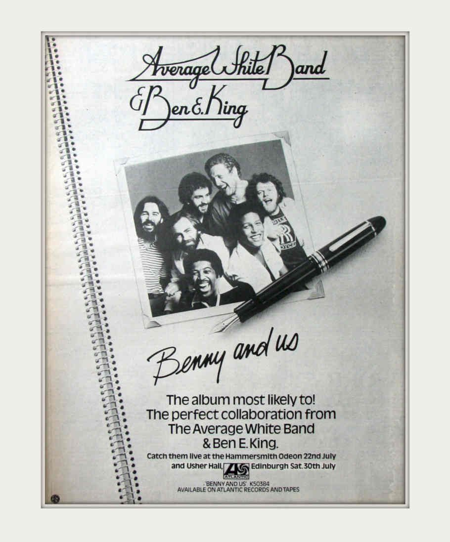 Average White Band 3 Vintage Retro Advert Poster A4 Photo Print