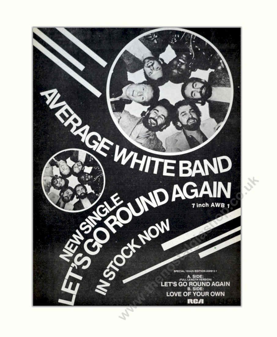 Average White Band Vintage Retro Advert Poster A4 Photo Print