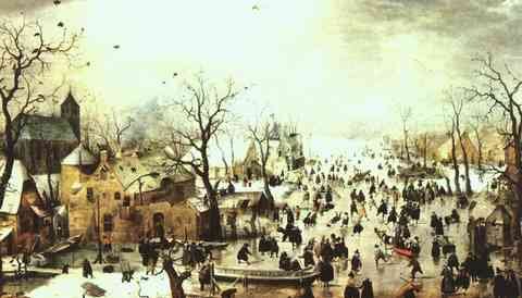 Avercamp Hendrick A Scene On Ice Near Town A4 Photo Print