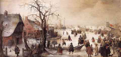 Avercamp Hendrick Winter Scene On A Canal A4 Photo Print