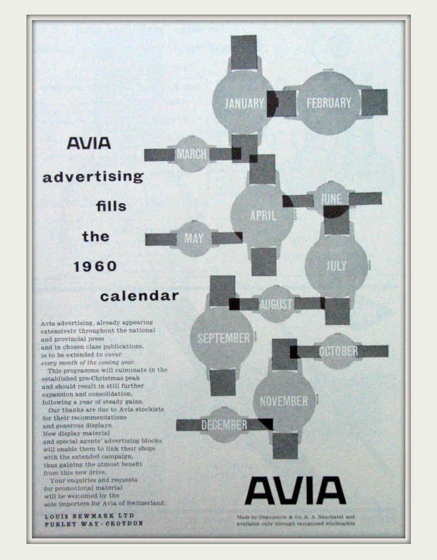 Avia Calendar Print Vintage Retro Advert Poster A4 Photo Print