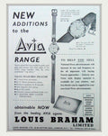 Avia Deluxe Watches Vintage Retro Advert Poster A4 Photo Print