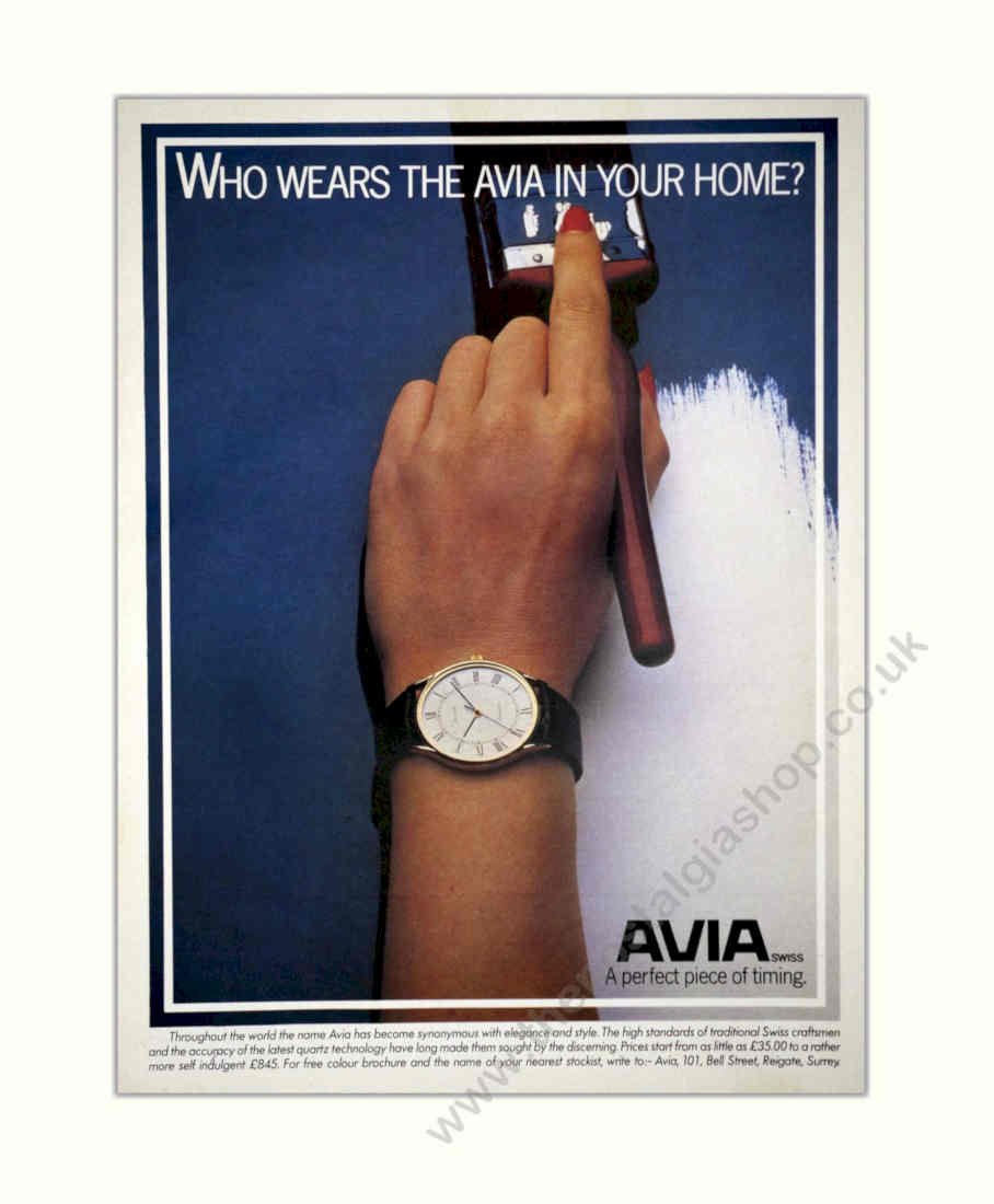 Avia Swiss Watch Vintage Retro Advert Poster A4 Photo Print 2