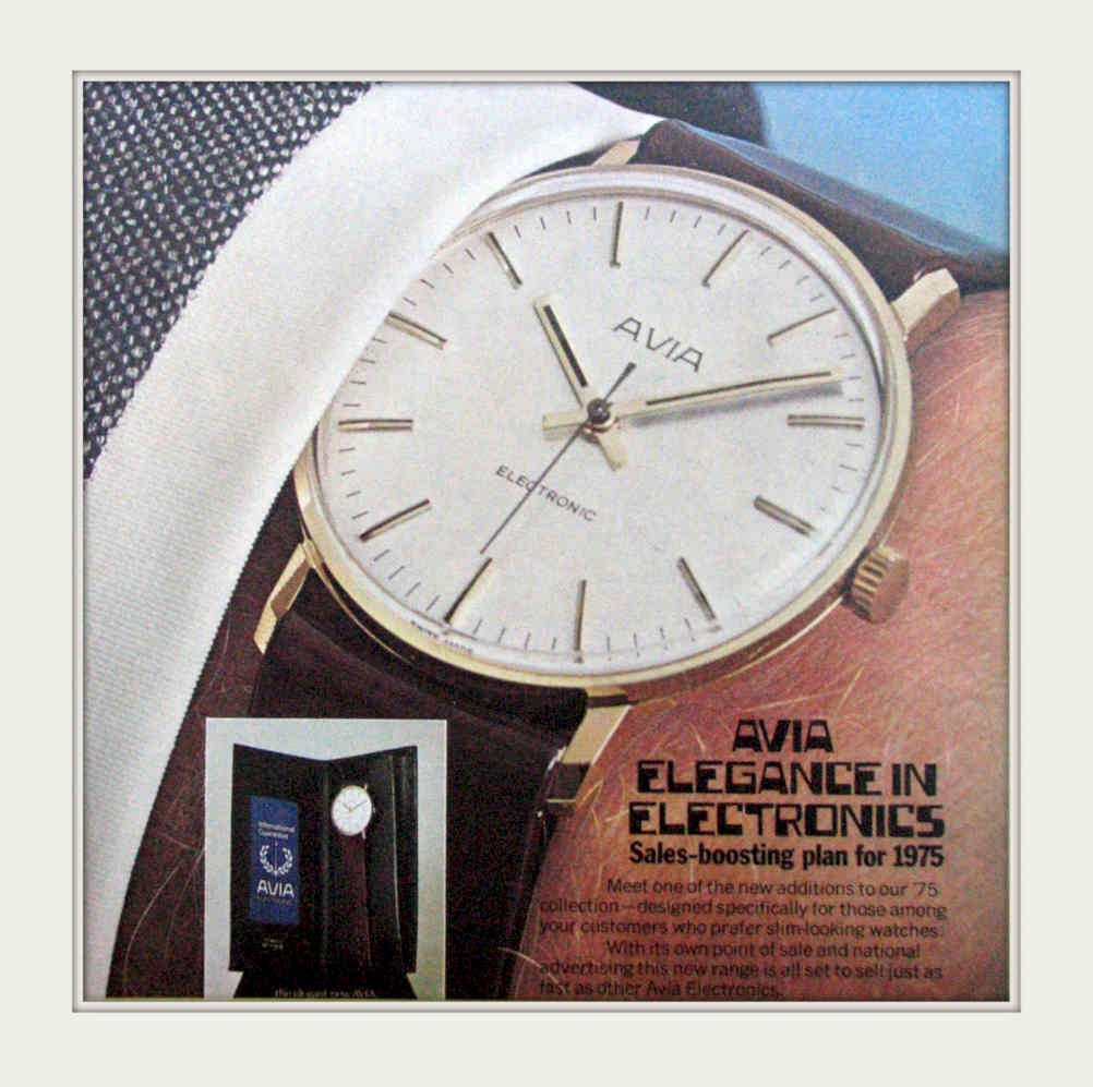 Avia Watch 1975 Vintage Retro Advert Poster A4 Photo Print