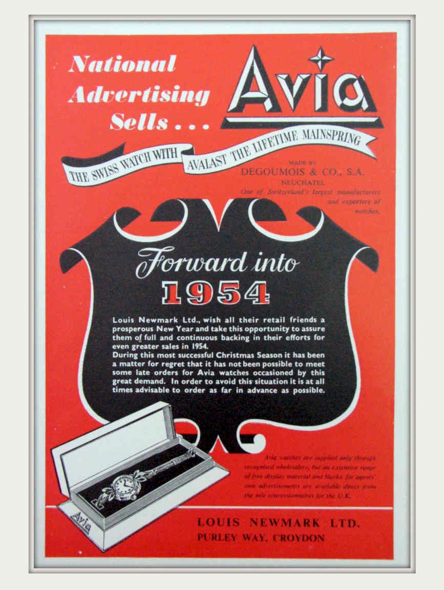 Avia Watch Flyer 1 Vintage Retro Advert Poster A4 Photo Print