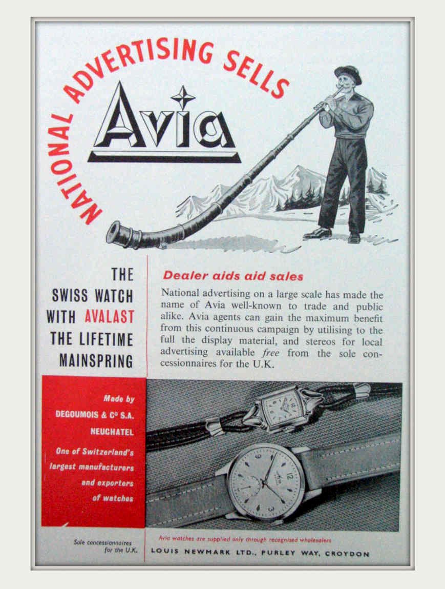 Avia Watch Poster 1 Vintage Retro Advert Poster A4 Photo Print