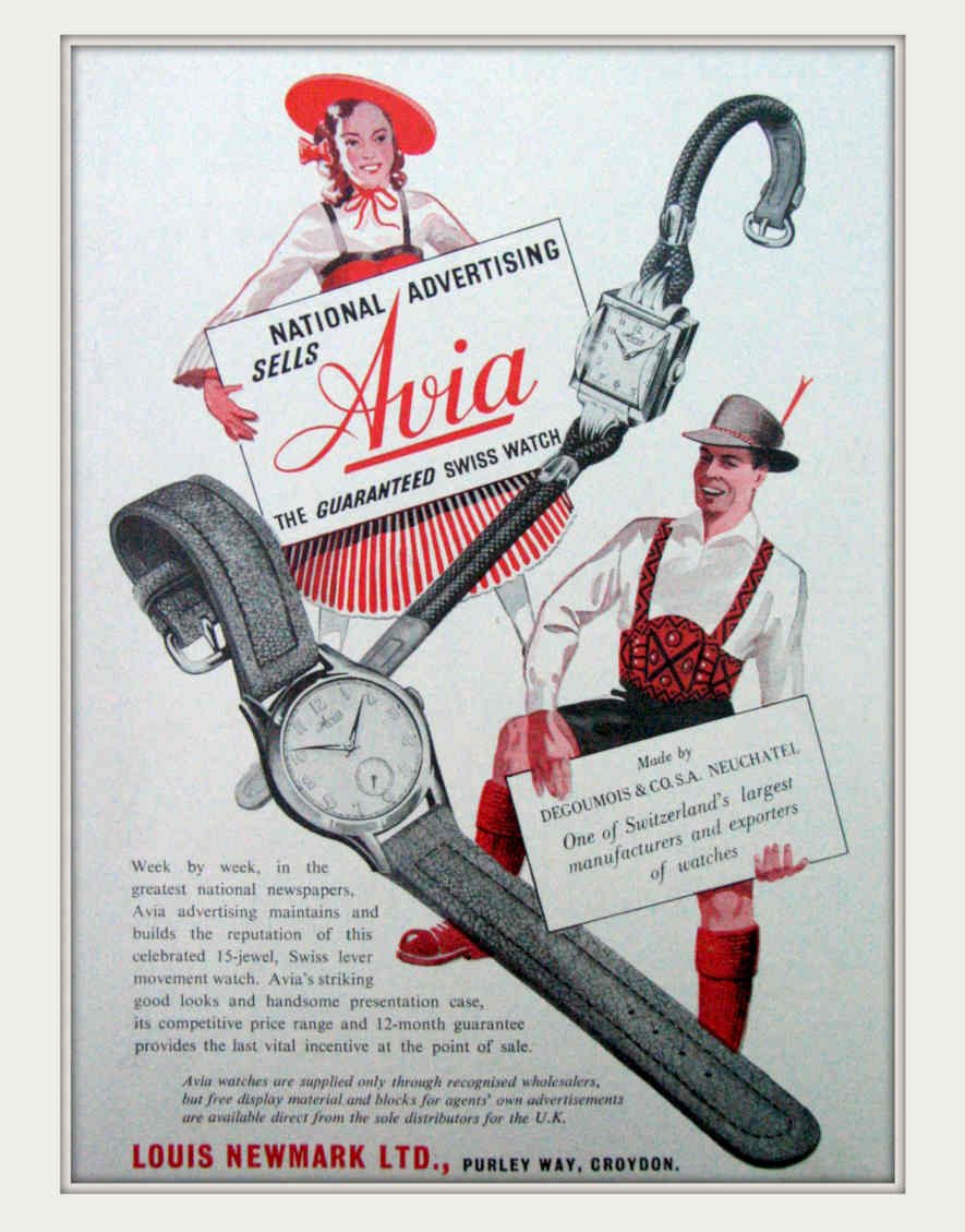Avia Watch Poster 2 Vintage Retro Advert Poster A4 Photo Print