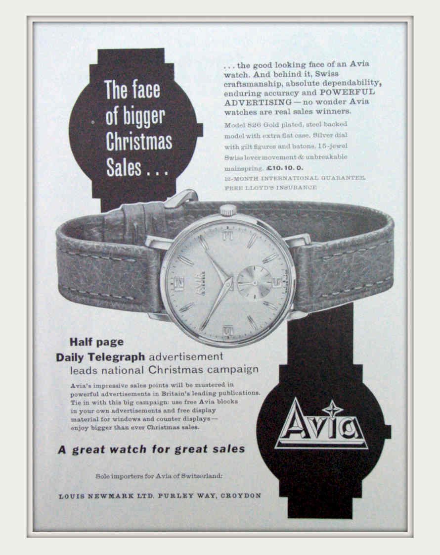 Avia Watch Sales Vintage Retro Advert Poster A4 Photo Print