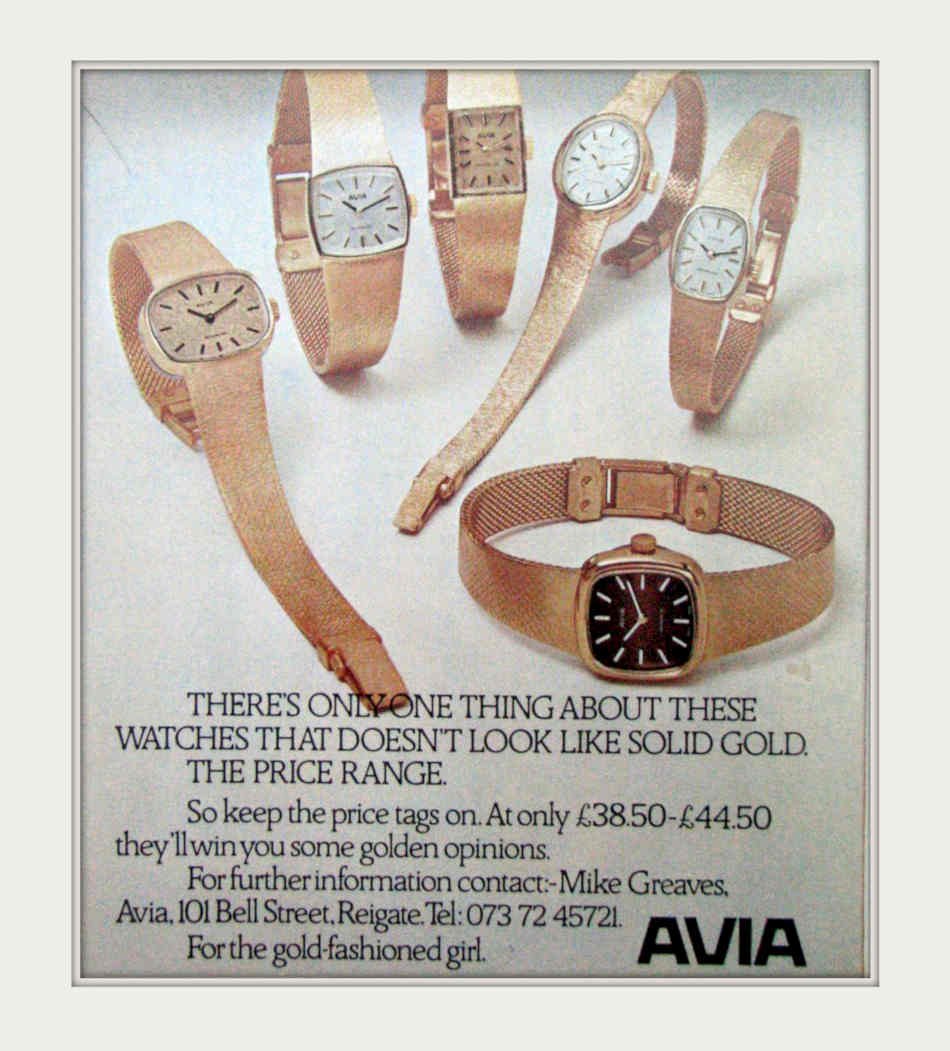 Avia Watches Price Vintage Retro Advert Poster A4 Photo Print