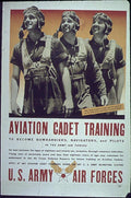 Aviation Cadets Army Vintage Retro Advert Ads A4 Photo Print