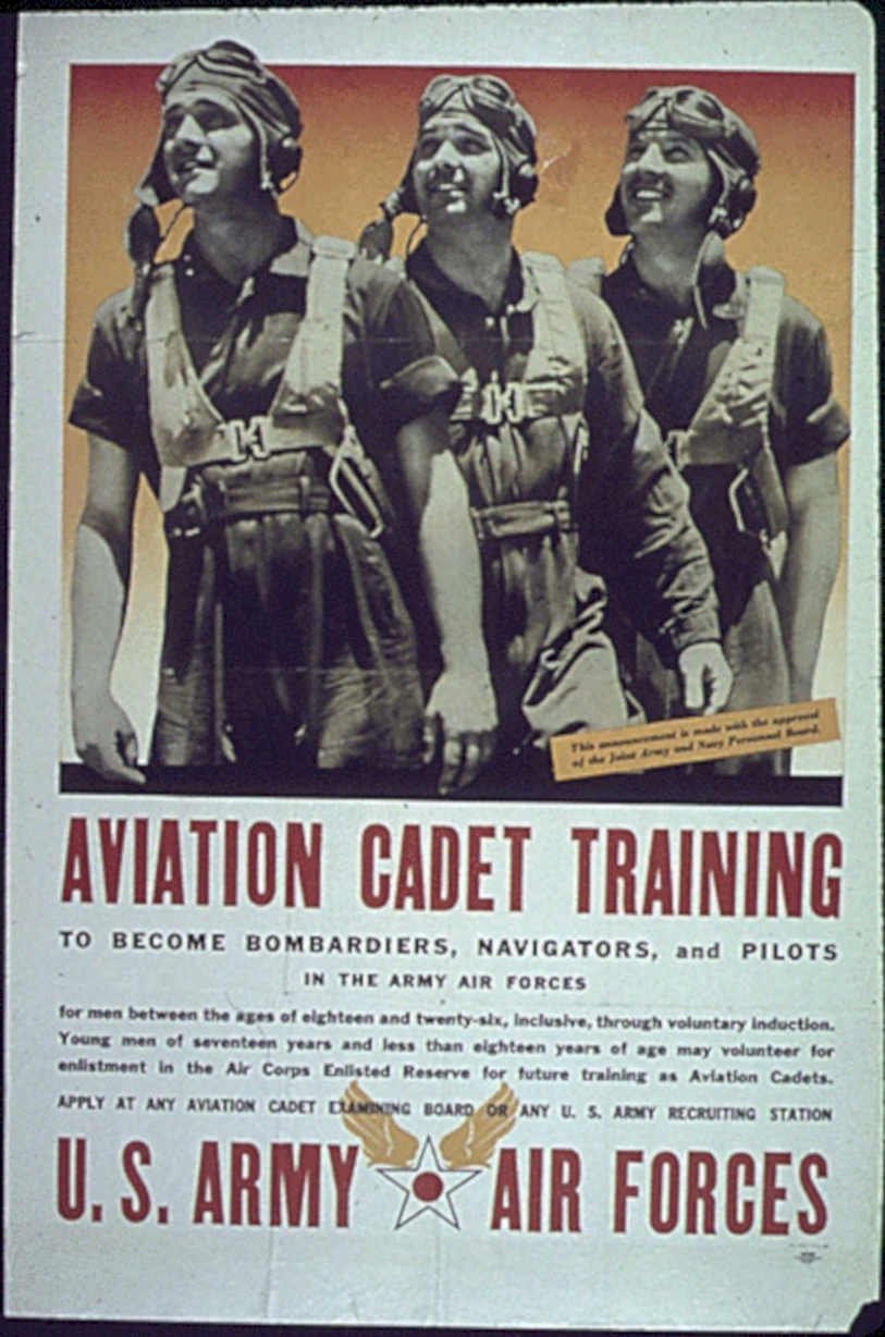 Aviation Cadets Training Vintage Retro Advert Poster A4 Photo Print
