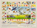 Aviation Chart Flags Vintage Retro Advert Poster A4 Photo Print