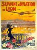 Aviation Lyon 1910 Vintage Advert A4 Photo Print