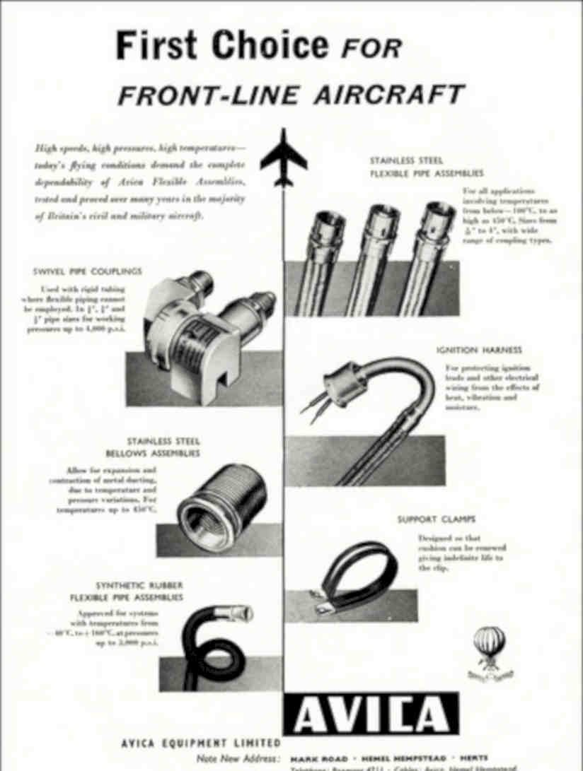 Avica Equipment Jets Vintage Retro Advert Poster A4 Photo Print