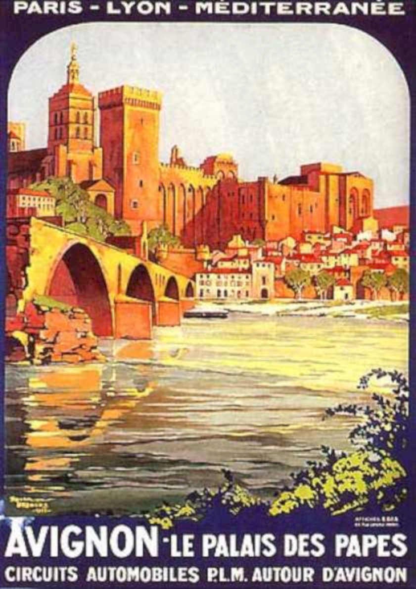 Avignon Palais Plm Vintage Retro Advert Ads A4 Photo Print