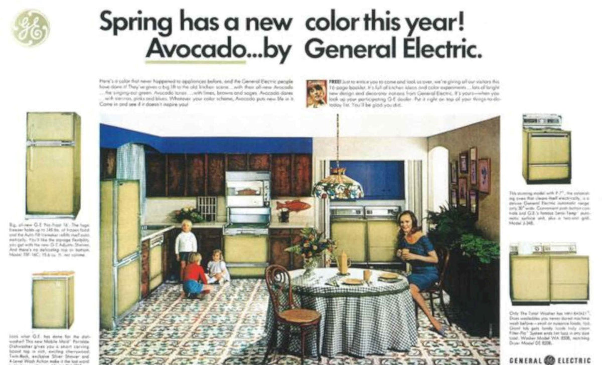 Avocado Ge Kitchen Vintage Retro Advert Poster A4 Photo Print