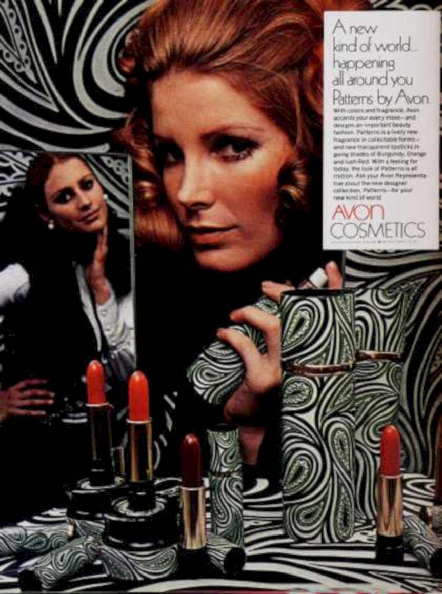 Avon Cosmetics Patterns Vintage Retro Advert Ads A4 Photo Print