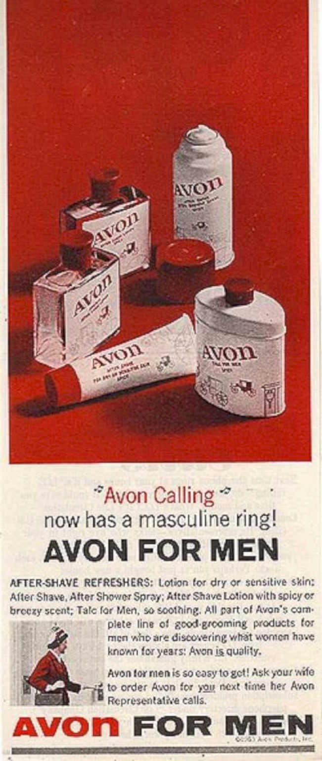 Avon Men Cans Vintage Retro Advert Ads A4 Photo Print
