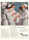 Avondale Mills Babies 1940s Vintage Retro Advert Poster