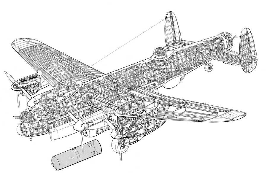 Avro Lancaster 1 cutaway A4 Photo Print