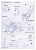 Avro Lancaster Blueprints Dambuster Sketch A4 Photo Print
