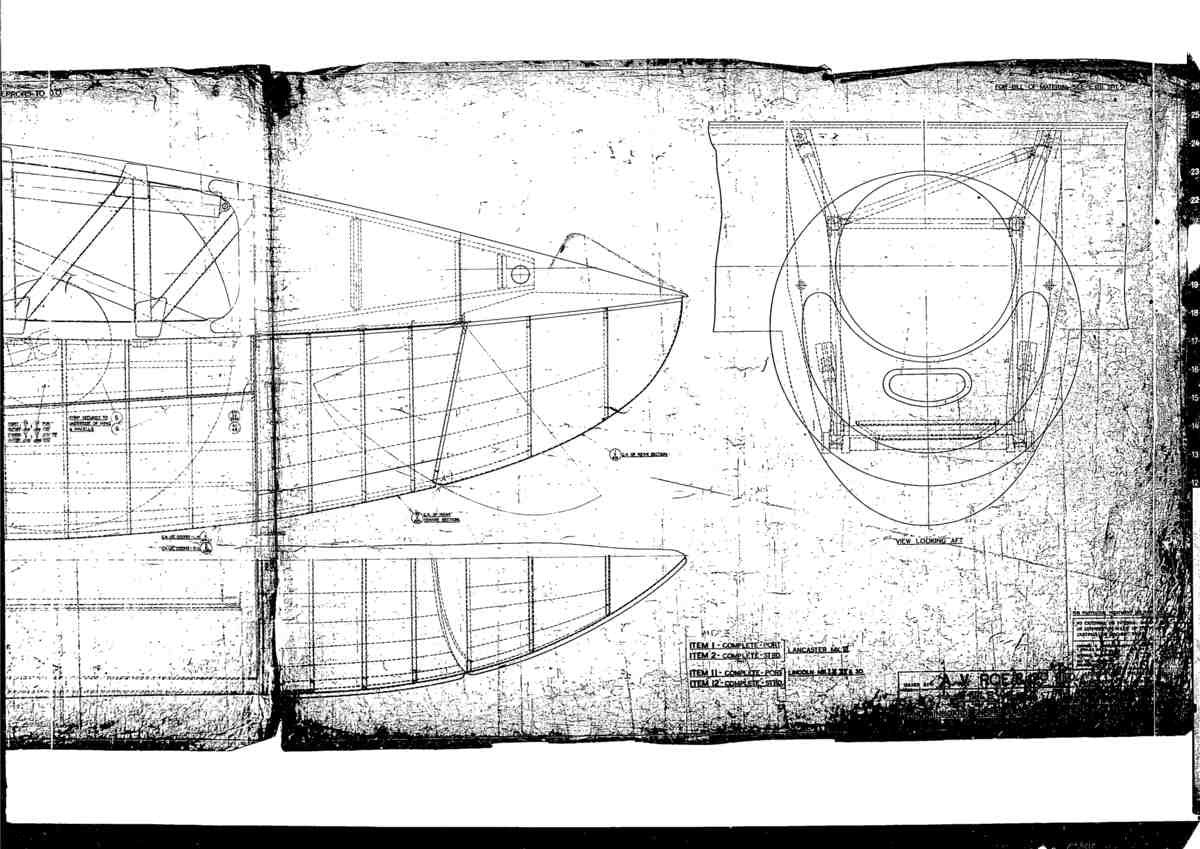 Avro Lancaster Blueprints Engine IB Lincoln 01 A4 Photo Print