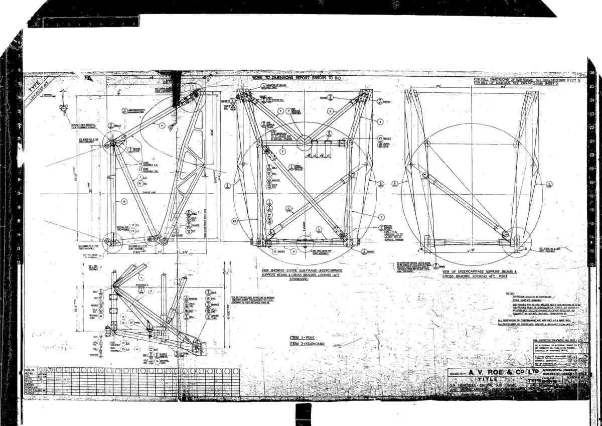 Avro Lancaster Blueprints Engine Mount Herc 01 A4 Photo Print