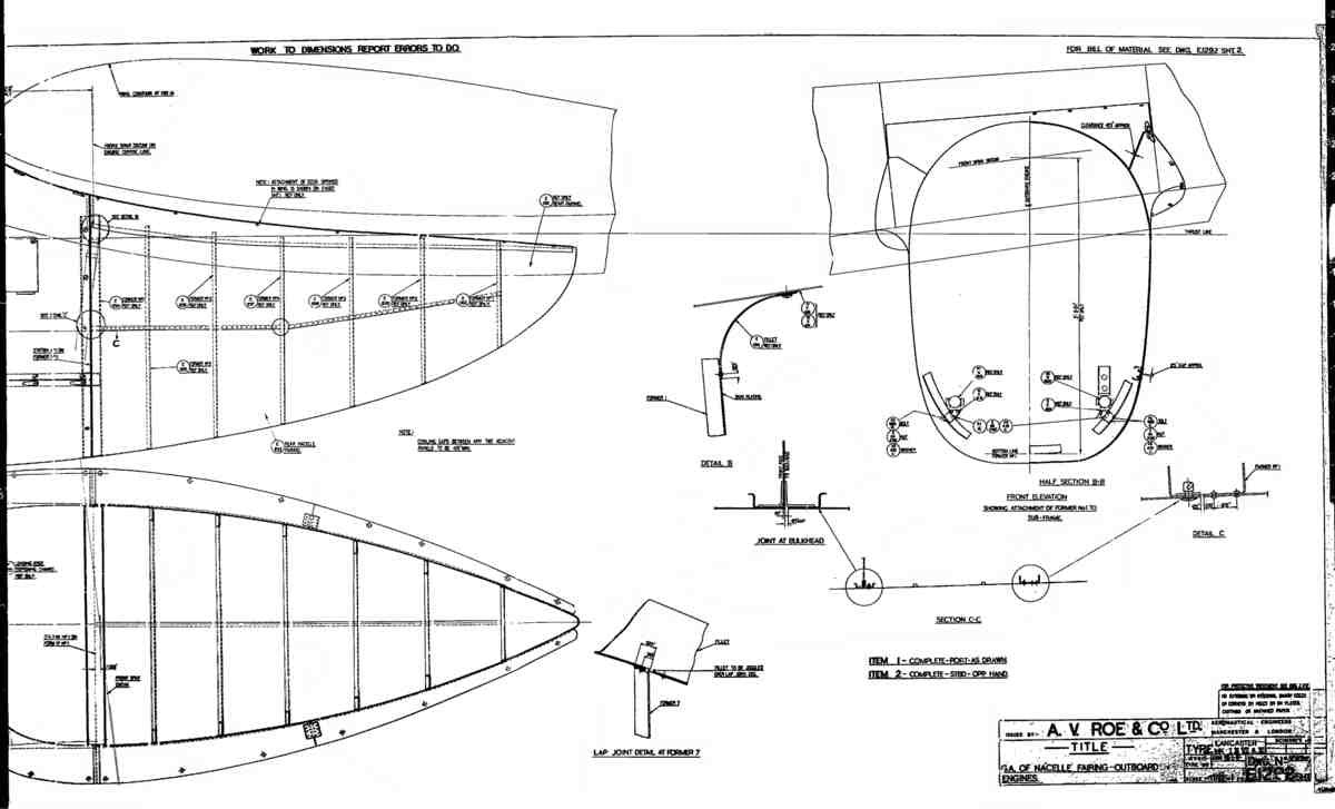 Avro Lancaster Blueprints Engine OB Merlin 01 A4 Photo Print