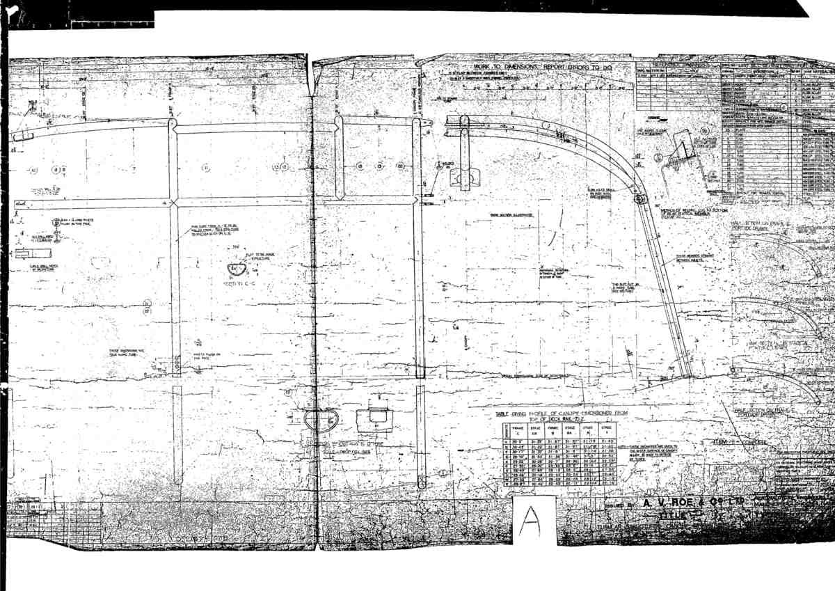 Avro Lancaster Blueprints Fuselage Canopy 01 A4 Photo Print