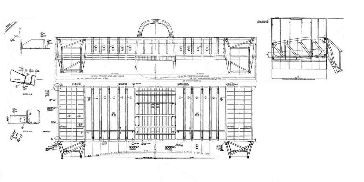 Avro Lancaster Blueprints Fuselage Centre Section 04 A4 Photo Print