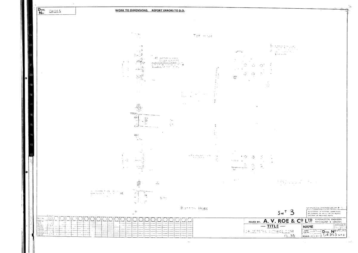Avro Lancaster Blueprints Fuselage Detail Entrance 02 A4 Photo Print