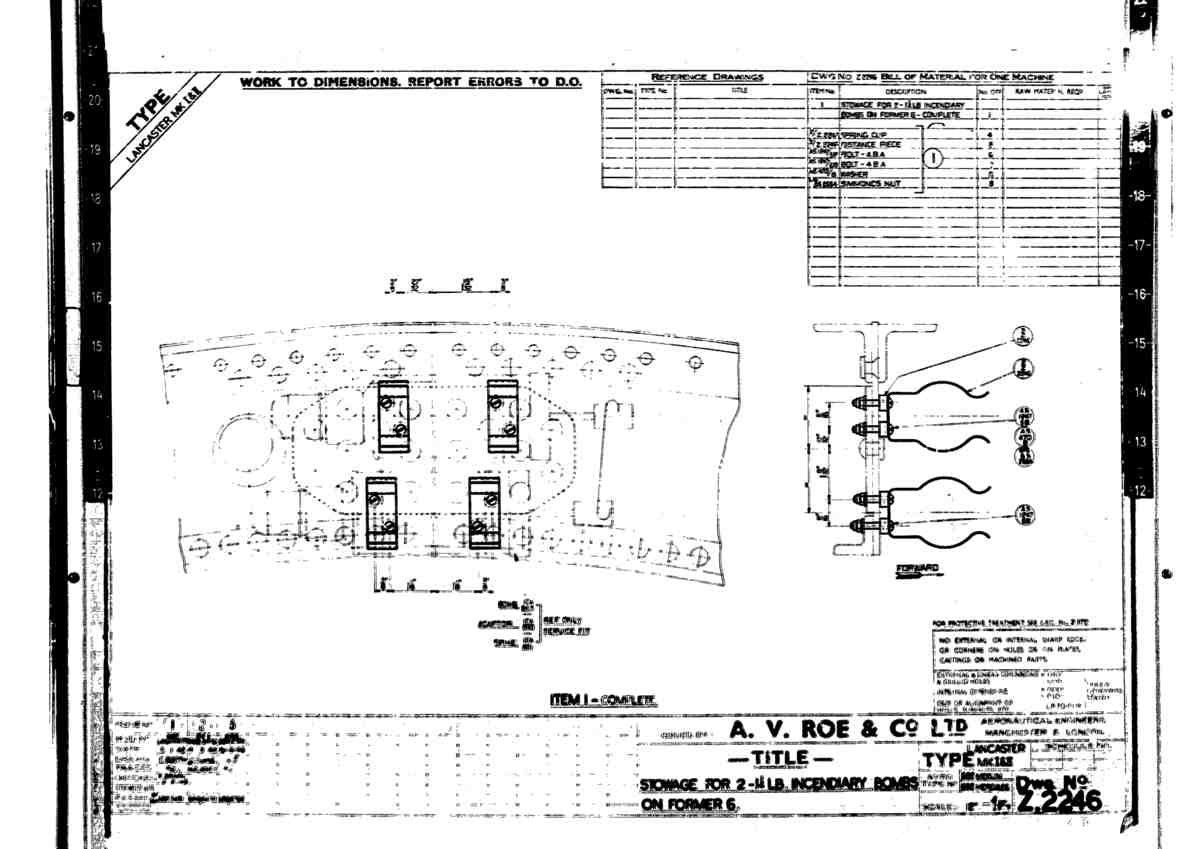 Avro Lancaster Blueprints Fuselage Former 06 A4 Photo Print
