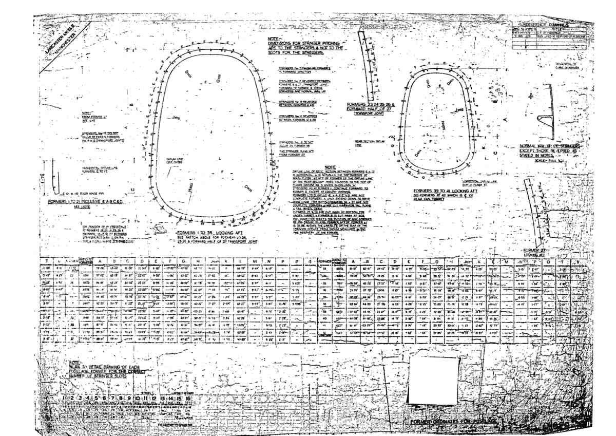 Avro Lancaster Blueprints Fuselage Formers 1 38 & 39 42 A4 Photo Print
