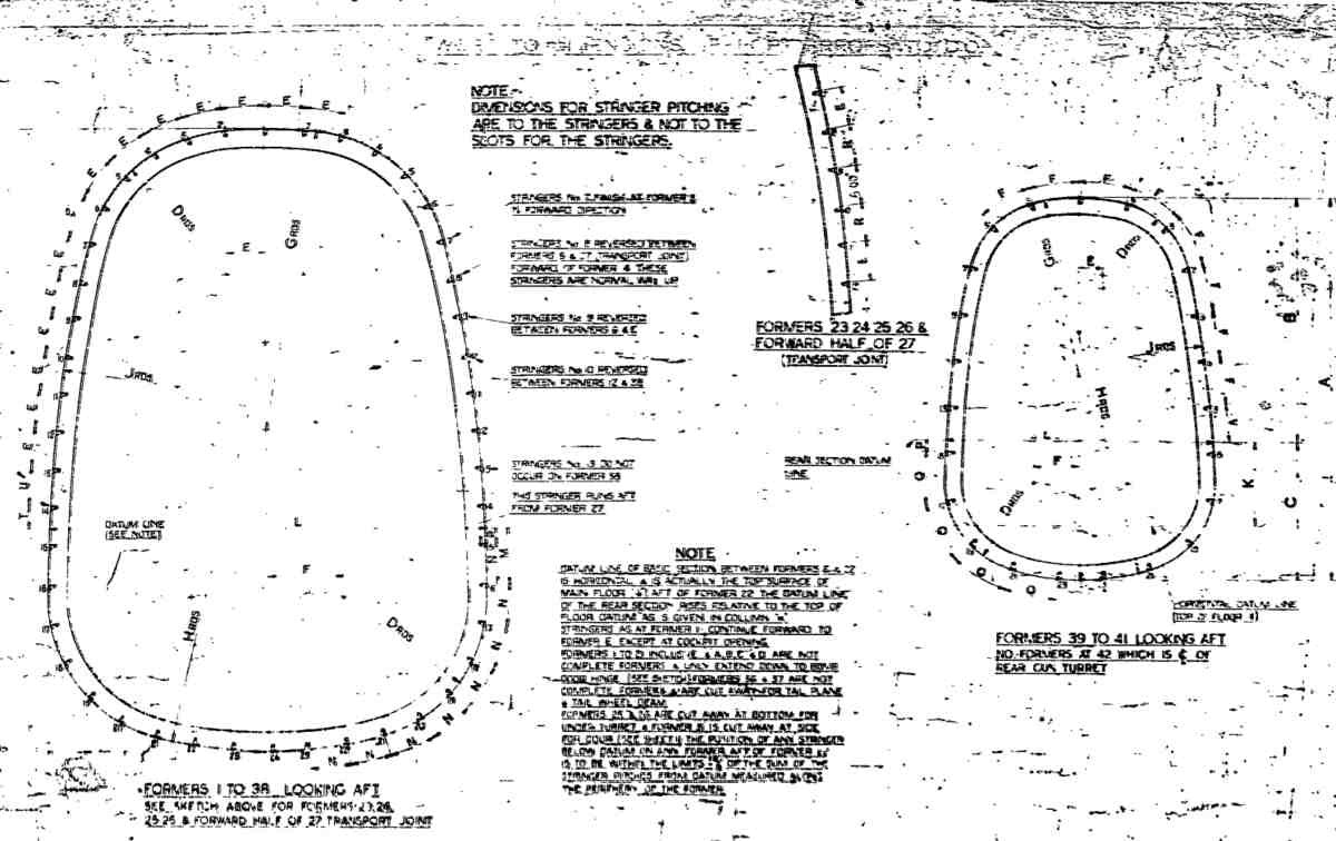 Avro Lancaster Blueprints Fuselage Formers 1 & 39 01 A4 Photo Print