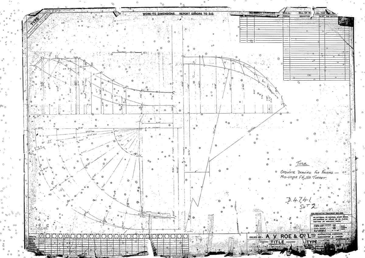 Avro Lancaster Blueprints Fuselage Taboo 01 A4 Photo Print