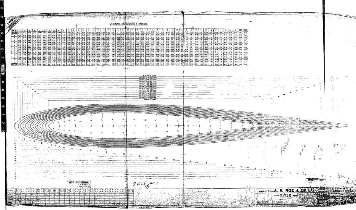 Avro Lancaster Blueprints Fuselage Tailplane 02 A4 Photo Print