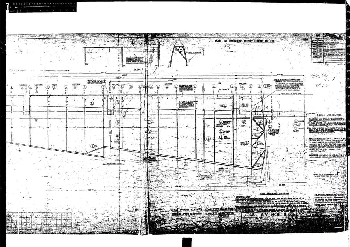 Avro Lancaster Blueprints Tailplane 05 A4 Photo Print