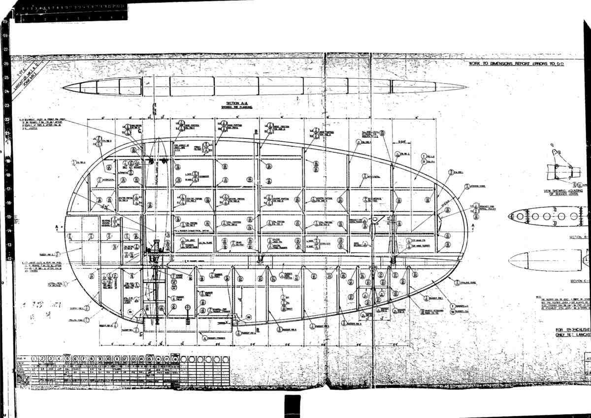 Avro Lancaster Blueprints Tailplane Tail Fin 01 A4 Photo Print