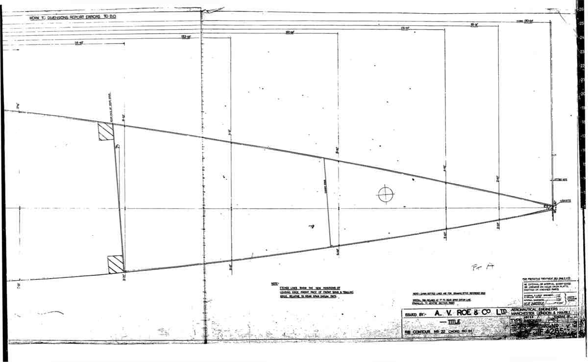 Avro Lancaster Blueprints Wing Rib 22 02 A4 Photo Print