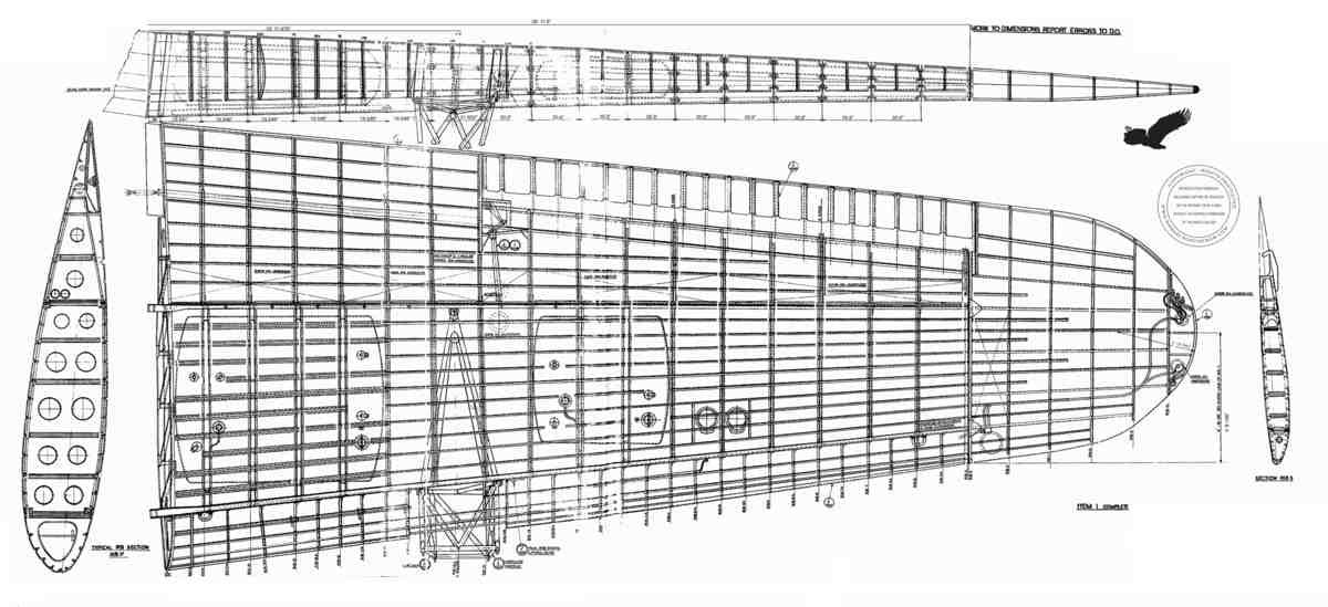 Avro Lancaster Blueprints Wing (Outer 02) A4 Photo Print