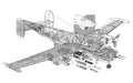 Avro Shackleton cutaway A4 Photo Print