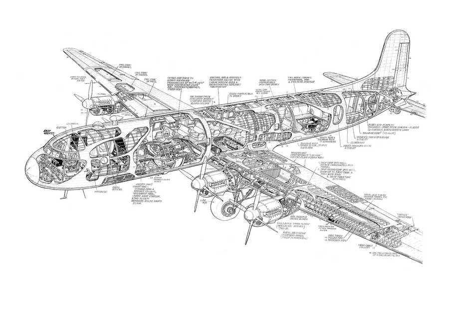 Avro Tudor cutaway A4 Photo Print