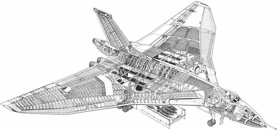 Avro Vulcan cutaway A4 Photo Print