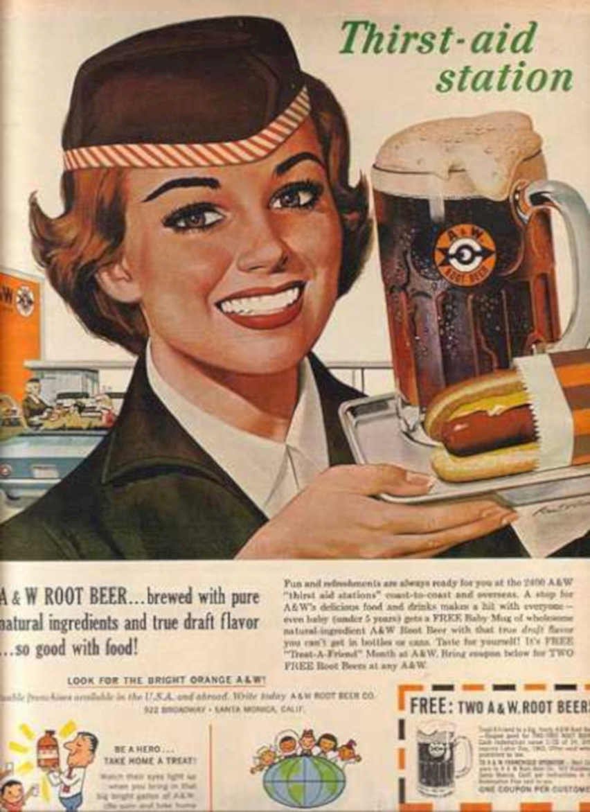Aw Root Beer Vintage Retro Advert Ads A4 Photo Print