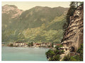 Axenstrasse and Brunnen Lake Lucerne Vintage A4 Photo Print